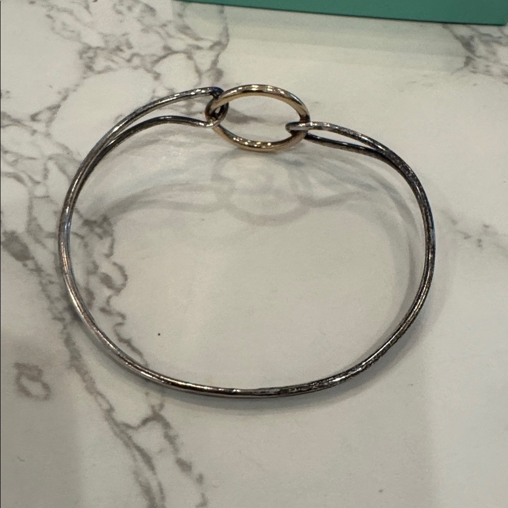 Gold and Sterling Silver Bracelet handcrafted by Ed Levin - Picture 5 of 11
